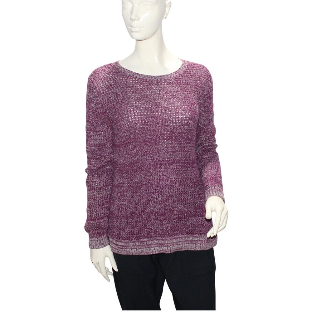 a.n.a Purple Marled‎ Knit Lightweight Sweater Women's Large